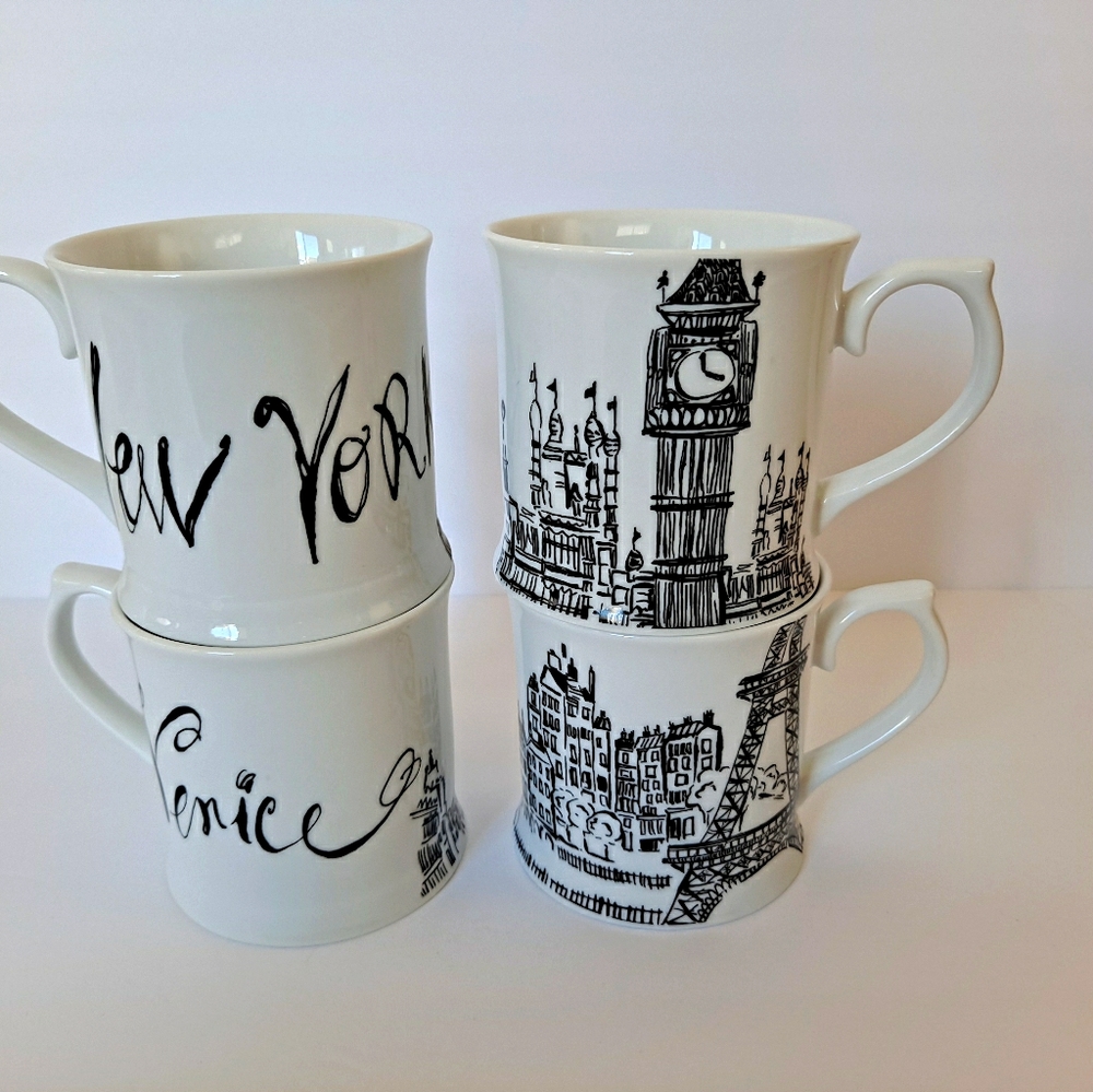 ROSANNA Mugs (Paris, London, New York, Venice)